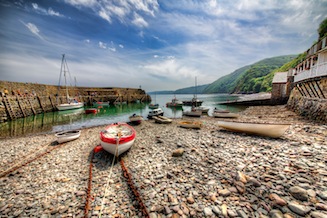 Small boats on the slipway at Clovelly