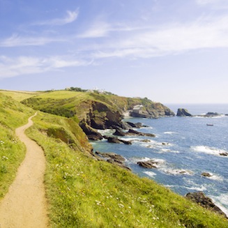 Coast Path approaching Lizard lighthouse